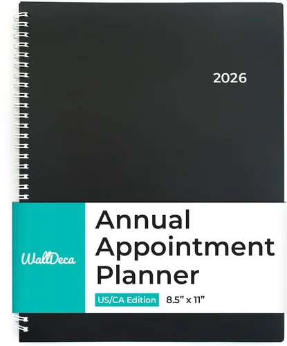 Miniatura 9 de WallDeca Agenda 2026, agenda con vista semanal y mensual, agenda diaria y calendario anual, encuadernado en espiral con pestañas, notas