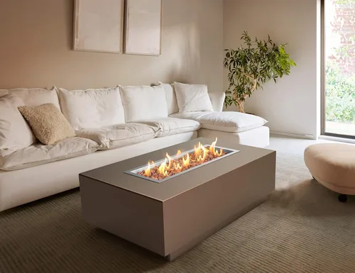 Miniatura 6 de Skyflame Sartén rectangular de acero inoxidable con quemador para interiores y exteriores, área de combustión de 30 x 10 pulgadas