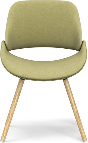 Miniatura 4 de SIMPLIHOME Malden - Sillas de comedor – Silla de cocina tapizada con marco de madera curvada y tela tejida en verde ácido, asiento de comedor