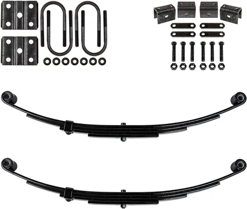 Miniatura 2 de The Trailer Parts Outlet - Kit de suspensión de resorte de doble ojal de 3 hojas para remolque y suspensión de eje único para tubo de 1 3/4" - ejes