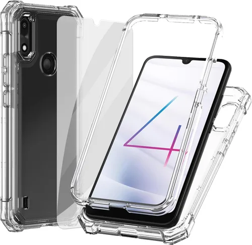 Miniatura 12 de Ailiber Funda para teléfono celular Gabb Phone 4, protector de pantalla Gabb Phone 4, protector de doble capa, parachoques de TPU en esquina a Azul