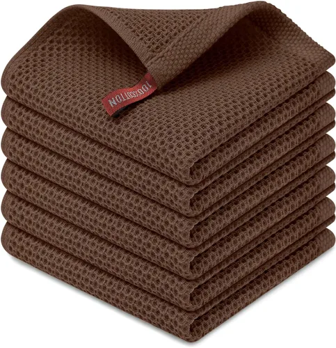 Miniatura 136 de Kitinjoy - Paños de cocina de 100 % algodón, tela de tejido gofrado, paño de limpieza ultrasuave, absorbente y de secado rápido. Gris Oscuro