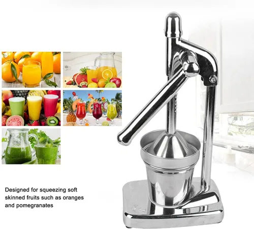 Miniatura 3 de Exprimidor de limón, exprimidor de cítricos de acero inoxidable, extractor de jugo de naranja, lima y pomelo con mango ergonómico para cítricos