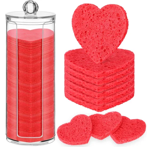Miniatura 24 de Sieral 120 esponjas faciales comprimidas para mujeres con contenedor, almohadillas desechables para lavar la cara, exfoliante, esteticista, Lemon