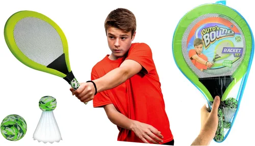 Miniatura 3 de Juego de bádminton con 2 raquetas, pelota de playa y Birdie - Colores surtidos - Raqueta de tenis ligera Juegos al aire libre Juego de juguetes