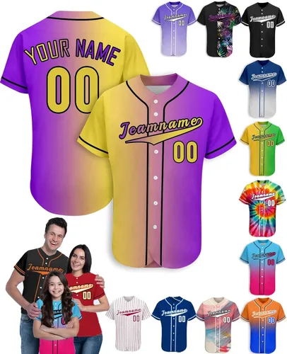 Miniatura 42 de Camiseta de béisbol personalizada para hombres, mujeres y niños con nombre, número y logotipo, camisetas de sóftbol personalizadas, S-4XL