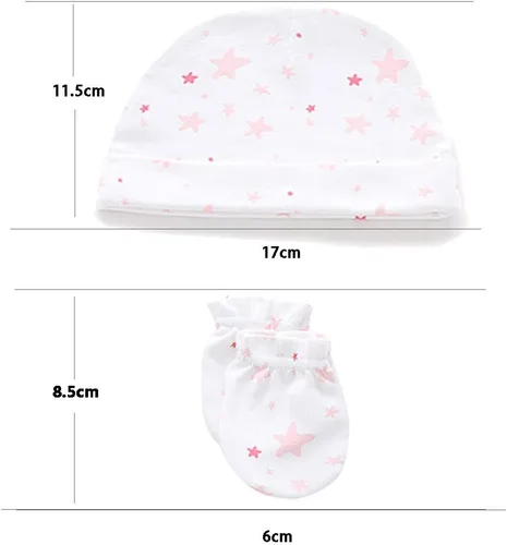 Miniatura 4 de Kiddiezoom Conjunto de gorro y manoplas para bebé recién nacido