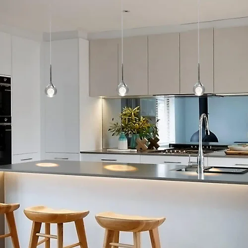 Miniatura 2 de Sedelan Lámpara colgante de cristal, iluminación moderna para isla de cocina, LED de 5 W, mini luz colgante, luces de isla de lujo para cocina