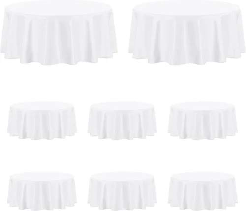 Miniatura 11 de PureFit - Juego de 6 manteles rectangulares negros de 60 x 102 pulgadas para mesas de 6 pies, manteles de lino resistentes a manchas y arrugas