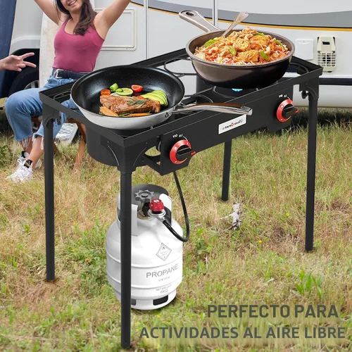 Miniatura 6 de Vivicreate Regulador de Gas Propano de Alta Presión 20 PSIG para Acampar al Aire Libre Parrilla de Barbacoa Estufa de Quemador Estufas de Gas