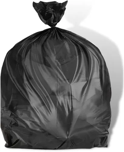 Miniatura 3 de Plasticplace Bolsas de basura de 12-16 galones │ 8 micrones │ Forros negros de alta densidad │ 24 x 33 pulgadas (1000 unidades)