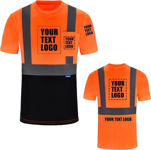 Miniatura 21 de A-SAFETY Camisa de seguridad, camiseta de trabajo de alta visibilidad, manga larga y corta, clase 3 (XS-6XL)