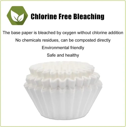 Miniatura 4 de Filtros de café de 8 a 12 tazas, 7.875 x 3.25 pulgadas, 100 filtros de café para cesta, papel de filtro de café desechable blanco de 8 a 12 tazas