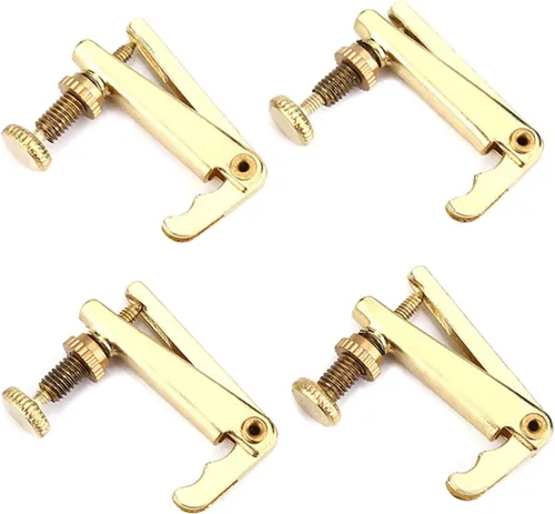Miniatura 4 de 4 piezas de afinadores finos de violín, ajustadores de cuerda de violín de aleación, piezas de repuesto para violín de 3/4 4/4 afinadores finos