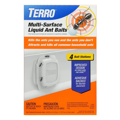 Miniatura 11 de TERRO cebos líquidos para hormigas en interiores con tiras adhesivas para cebado discreto - Trampa de hormigas TERRO y estación de cebo - 4