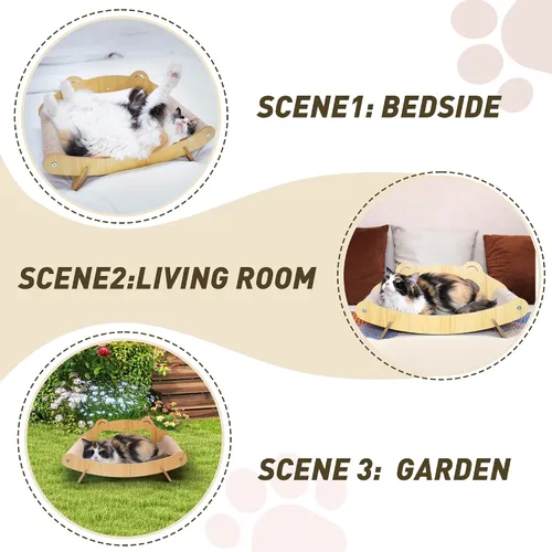 Miniatura 5 de Cama Rascador Extra Grande para Gatos de Interior – Almohadilla de Sisal Gigante Curvada para Rascar, Sillón Tumbona para Gatos, Poste Rascador