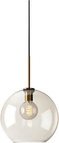 Luces colgantes para isla de cocina, globo nórdico, pantalla de vidrio transparente, iluminación colgante de techo con acabado de metal, lámpara de