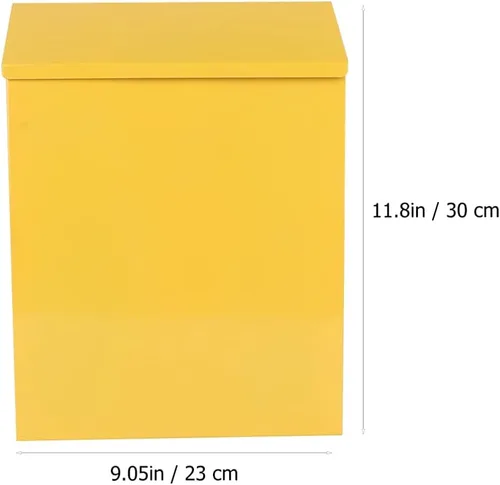 Miniatura 7 de Zerodeko Buzón de pared con bloqueo, buzón de gran capacidad, buzón de sugerencias para oficina, fábrica, escuela, hogar, organizador de correo