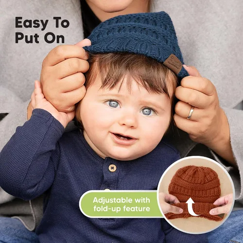 Miniatura 26 de KeaBabies 3-Pack Baby Beanies for Boys, Girls - Stretchy Knit Baby Hats, Cute Newborn