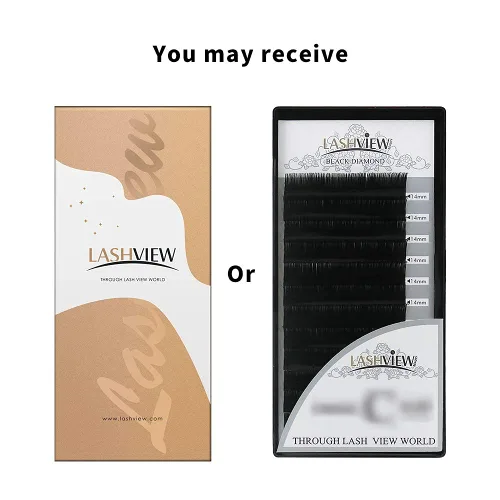 Miniatura 8 de Lashview Ellipse Extensiones de pestañas planas de 0.15 mm, rizo C de 0.43 pulgadas, negro visón, pestañas individuales, súper mate, extremadamente