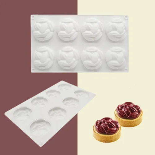 Miniatura 11 de Molde de silicona para hornear pasteles, moldes de jabón, moldes de silicona en forma de flor para molde de postre francés casero para pastelería