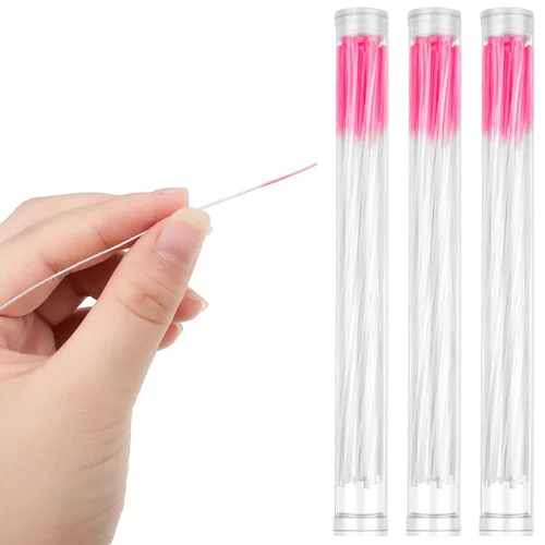 Miniatura 10 de Maitys 180 piezas de limpiador para agujeros de aretes, limpiador de perforaciones con hilo dental, fragancia de rosa para eliminar olores, cuidado