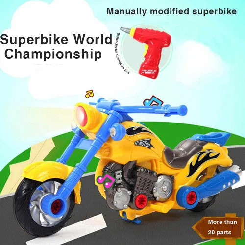 Miniatura 5 de Liberty Imports Vehículos de juguete desmontables con taladro eléctrico, sonidos y luces. Construye tus propios kits de construcción STEM para niños