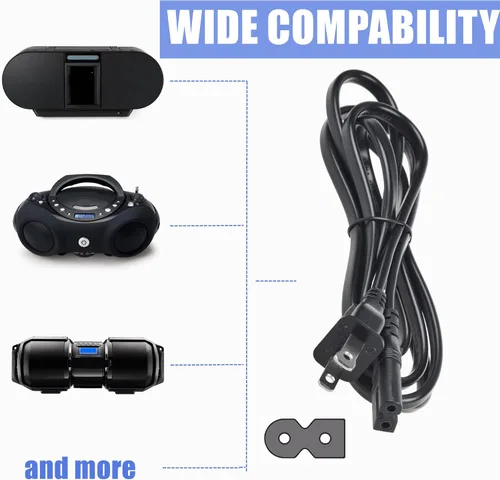 Miniatura 3 de Cable de alimentación de CA de 5 pies de repuesto para Sony CDP510 CDP710 CDP910 CDP-C90ES CDP-C910 CDPM19 CFD64 CFD68 CFD-120 AM-FM Reproductor