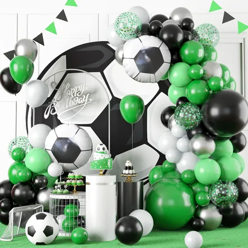 Miniatura 5 de Kit de arco de guirnalda de globos negro, rojo, amarillo, verde, colorido con globos plateados metálicos negros, rojos, azules, amarillos, verdes