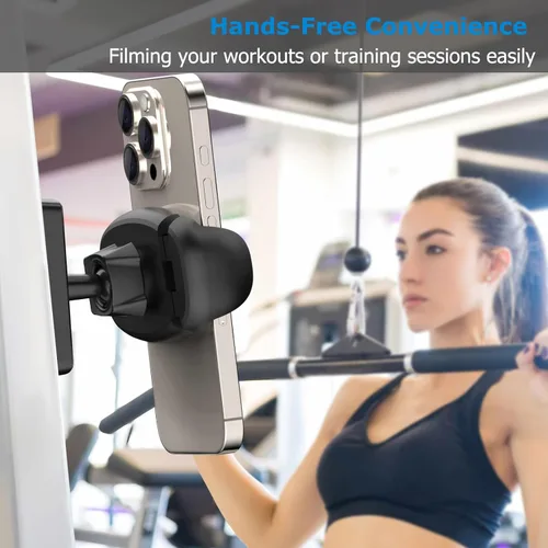 Miniatura 8 de TONDA Soporte magnético para teléfono para gimnasio: soporte magnético ajustable de 360 grados, soporte de trípode para teléfono, accesorios