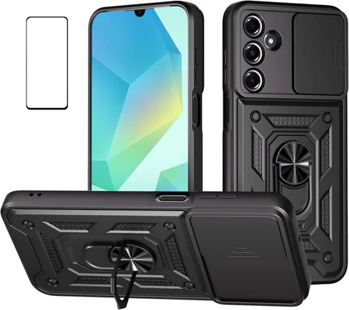 Miniatura 27 de Funda para Motorola Moto G 5G 2024 con protector de pantalla, funda protectora con protector de cámara, funda protectora con función atril para Moto