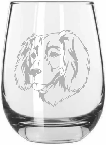 Miniatura 402 de Sakhalin Husky Dog - Copa de vino grabada personalizada de 15.25 onzas sin tallo