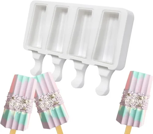 Miniatura 18 de Molde de silicona para paletas de helado, molde de silicona suave y liso para bricolaje, hecho en casa, helado, caramelo, pastel, molde Tipo 4