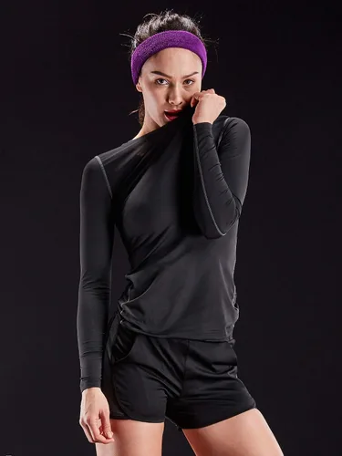Miniatura 69 de CADMUS Paquete de 1 o 3 camisetas de entrenamiento de manga larga para mujer, camiseta de compresión de ajuste seco para correr