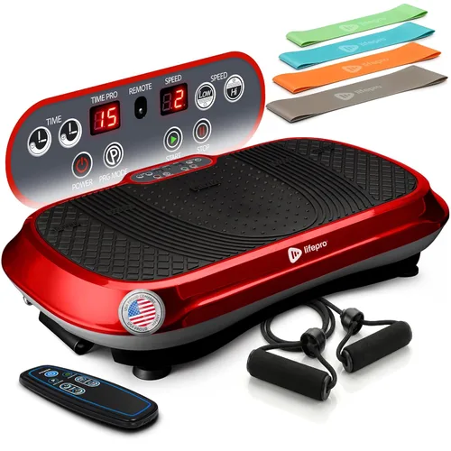 Miniatura 11 de LifePro Waver - Máquina de ejercicios con placa vibratoria – Vibración de alta intensidad para la activación muscular, plataforma vibratoria de Gris