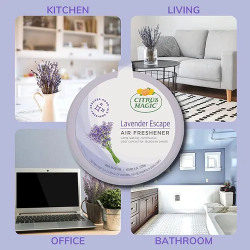 Miniatura 4 de Citrus Magic Ambientador sólido absorbente de olores, Lavender Escape, 8 onzas (paquete de 3)