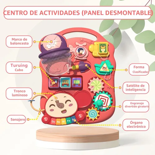 Miniatura 3 de QDRAGON Caminador 5 en 1 para bebé, andador de empuje para bebés, montado como scooter/motocicleta/centro de actividad/panel desmontable, juguetes
