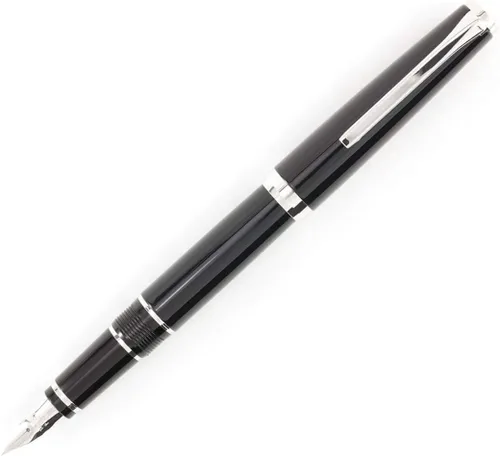 Miniatura 4 de PILOT Pluma estilográfica Metal Falcon Collection, barril negro, punta extrafina (60461)