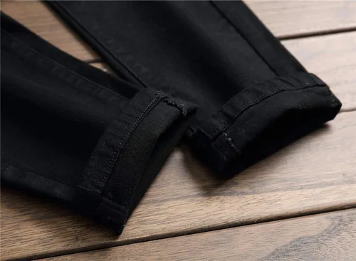 Miniatura 7 de AITITIA - Jeans rasgados de ajuste estándar para hombre