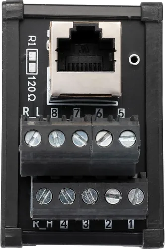 Miniatura 4 de Placa de distribución de conector Ethernet de montaje en riel DIN RJ45 8P8C, conector de bloque de terminales de conector vertical RJ45