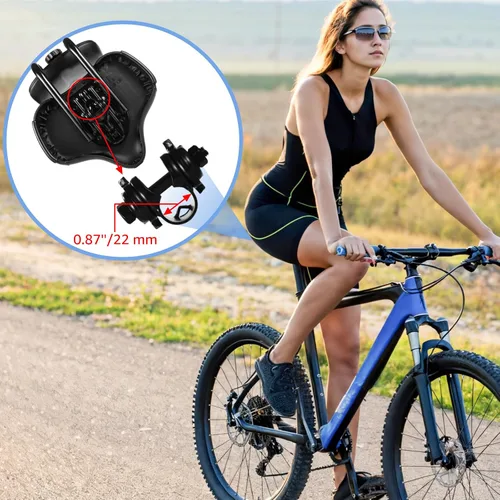 Miniatura 3 de Asiento de bicicleta con respaldo – Sillín de bicicleta de gran tamaño con soporte de espalda, universal ancho acolchado de poliuretano