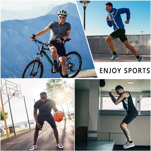 Miniatura 5 de Pantalones cortos de compresión para hombre con bolsillos para correr, entrenamiento, atlético, ropa