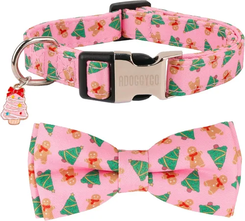 Miniatura 13 de ADOGGYGO Collar de perro con bandera estadounidense con corbata de moño desmontable, collares patrióticos ajustables del 4 de julio para perros