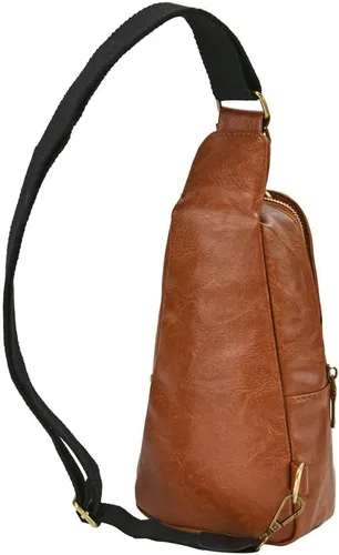 Miniatura 3 de Bolso bandolera para mujer, de piel sintética, para el pecho, pequeño, para senderismo, viajes, bandolera, mochila para mujeres y hombres