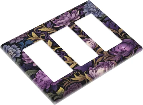 Miniatura 61 de Decorative Outlet Covers Blue Background White Cat Daisy Floral 2-Gang 1-Gang Wall Plate Single Toggle/Rocker Farmhouse Style Light Switch Covers