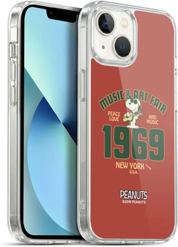 Miniatura 86 de Head Case Designs Funda de gel Woodstock 50th con licencia oficial de Peanuts Snoopy Guitar 1969 [protección de grado militar] compatible con Apple