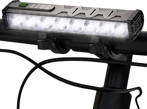 17* LED 4800 Lumen Bike Lights, USB-C Rechargeable Bicycle Light, Super Bright Bike Lights for Night Riding, IP65 Waterproof Bicycle Headlight for