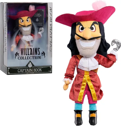 Disney Villains Collection: Muñeco de felpa de Capitán Garfio de 13 pulgadas, muñeco coleccionable para niños a partir de 3 años, juguetes de Disney