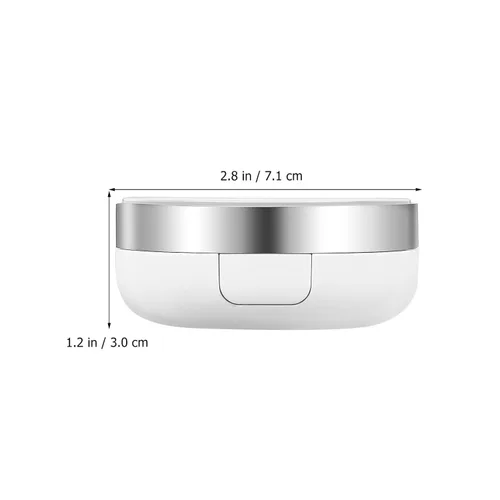 Miniatura 7 de Beaupretty Caja de polvo recargable con hojaldre paquete de 2 contenedores portátiles de polvo sueltos para almacenamiento compacto de maquillaje