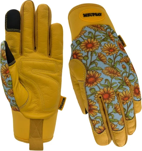 Miniatura 9 de Guantes de jardinería a prueba de espinas y resistentes a pinchazos con agarre, guante de jardín para mujer, regalos de cuero para trabajo en el 1